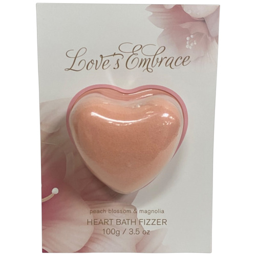 Love Beauty love's embrace heart bath fizzer, peach blossom