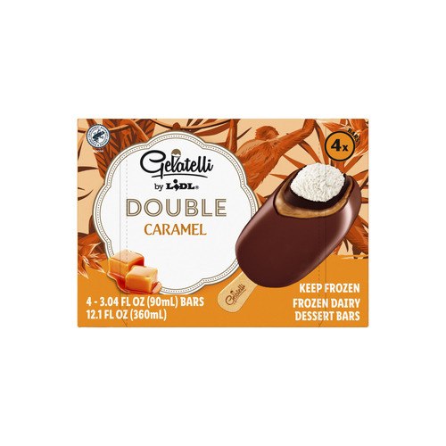 Gelatelli frozen dairy dessert bars, double caramel | Lidl US